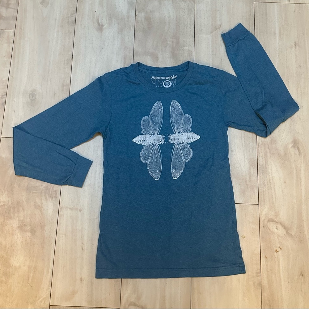 Super Maggie -Dragonfly L/S Shirt Dark Teal XS -EUC!